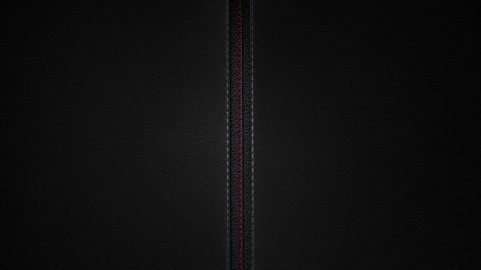 Black Leather with Red and White Stitching 4K