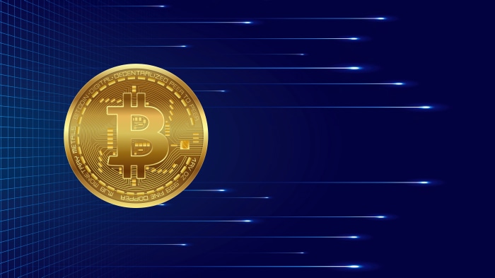 Bitcoin cryptocurrency digital coin 4K