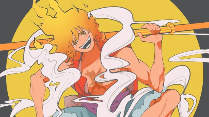 Luffy Sun God Nika Gear 5 Art