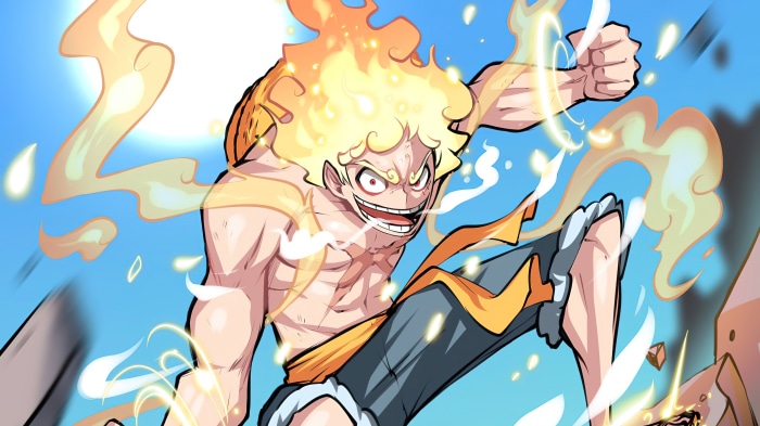 Luffy in Gear 5 from One Piece 4K