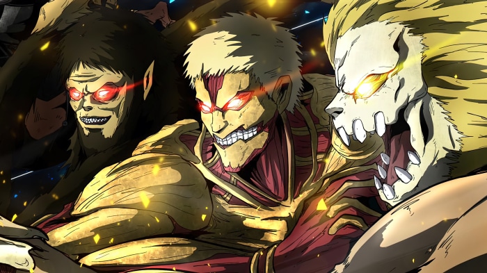 Attack on Titan: Armored Titan, Jaw Titan, and Beast Titan
