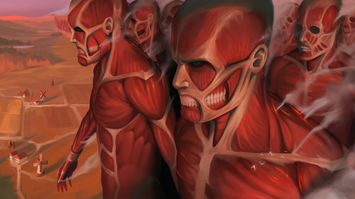Colossal Titans from Attack on Titan 4K