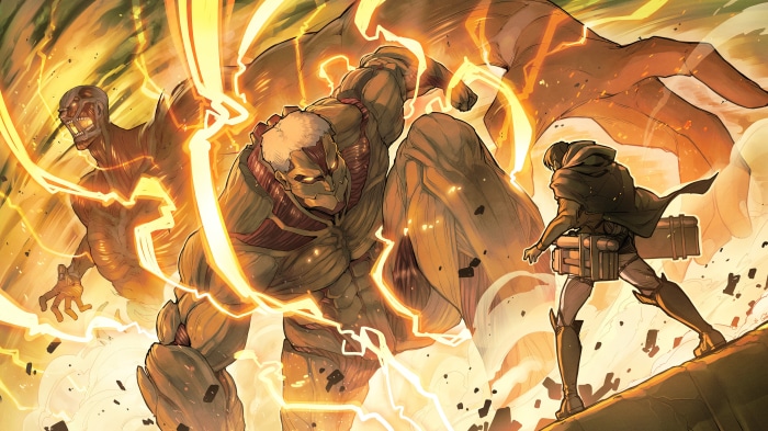 Armored Titan and Colossal Titan from Attack on Titan 4K
