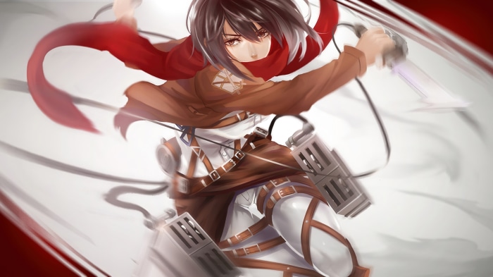 Mikasa Ackerman from Attack on Titan 4K
