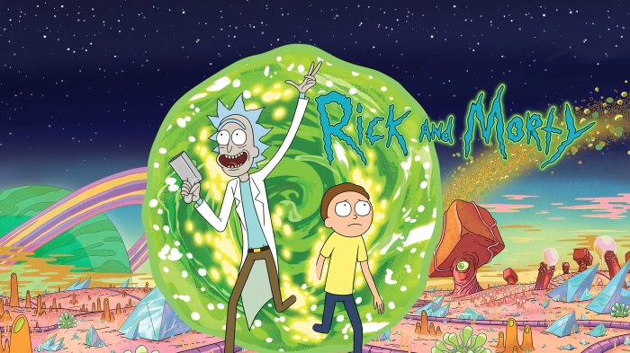 Rick and Morty with Portal Gun in 4K