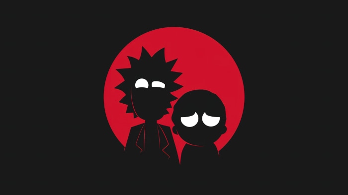Rick and Morty minimalist 4K