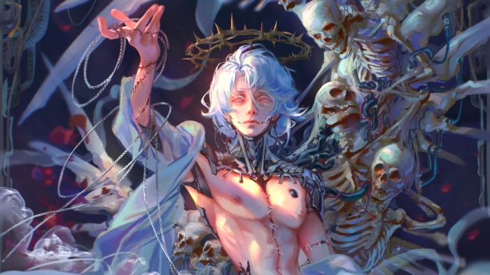Angel with Skeletons and Chains 4K
