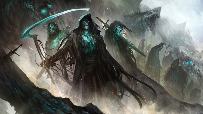 Grim Reapers with Scythes and Swords in Fantasy Art 4K