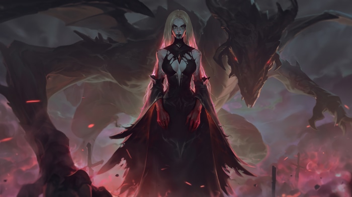 Girl with Dragon in Fantasy Art 4K