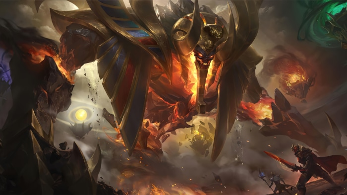 Anubis from League of Legends in battle 4K