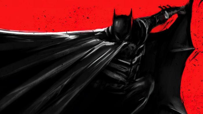 The Batman from The Batman movie poster art 4K