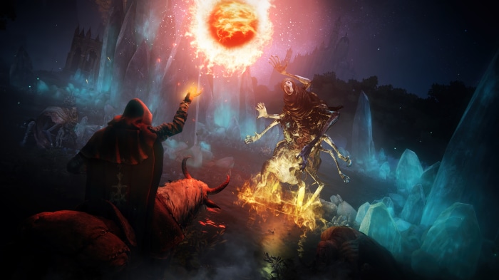 Elden Ring boss fight with Royal Revenant 4K