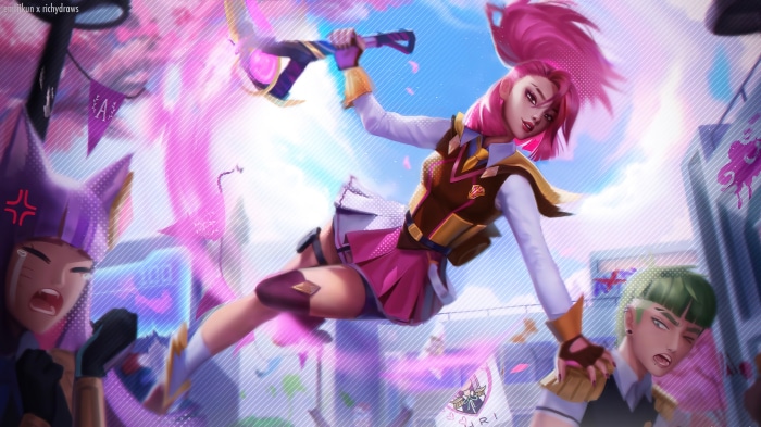 Akali from League of Legends Battle Academia 4K