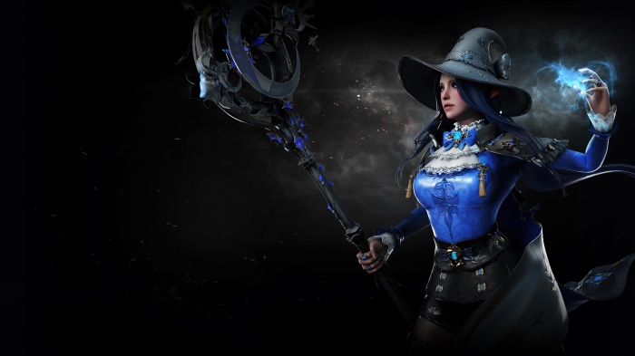 Sorceress from Lost Ark holding a staff