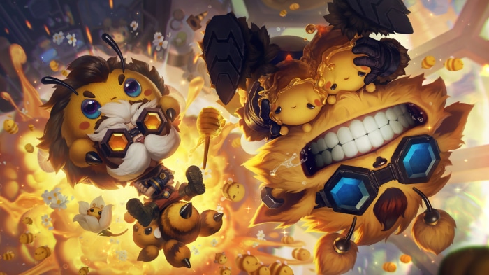 BZZZiggs and Heimerdinger from League of Legends 4K