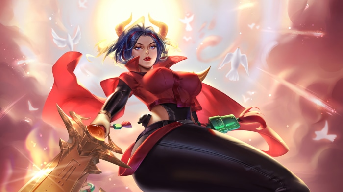 Fiora from League of Legends Lunar Beast skin 4K