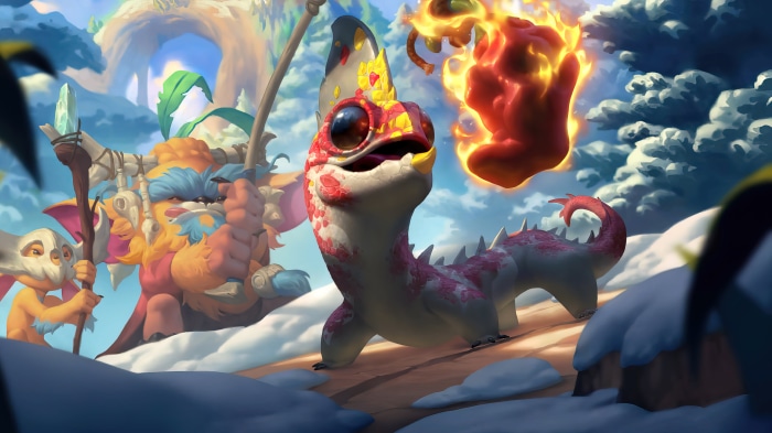 Bandle City creature with fiery object and companions