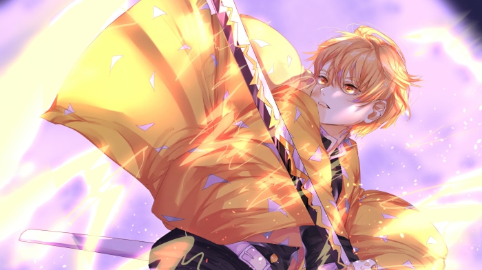 Zenitsu from Demon Slayer 4K