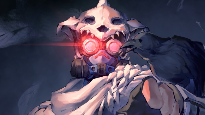 Bloodhound from Apex Legends with a crow