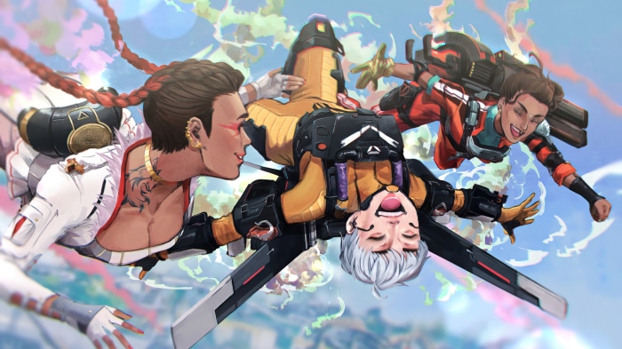 Loba, Valkyrie, and Rampart from Apex Legends 4K