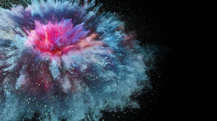 Colorful powder explosion 4K