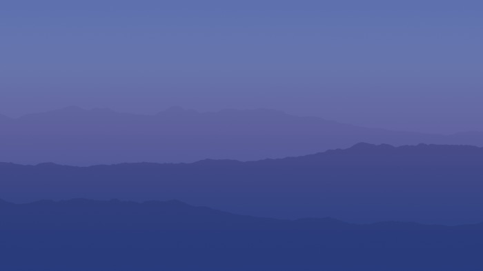 Minimalist mountain range at twilight 4K
