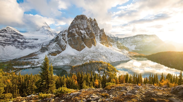Mount Assiniboine Scenery 4K