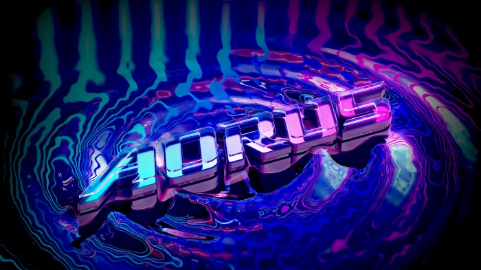 Aorus logo with abstract background