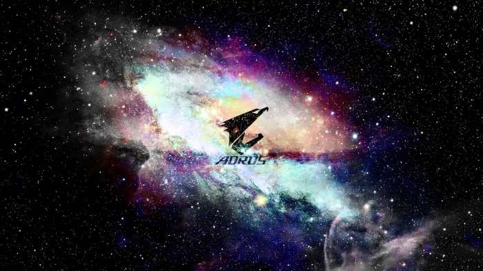 Aorus Logo in a Galaxy 4K