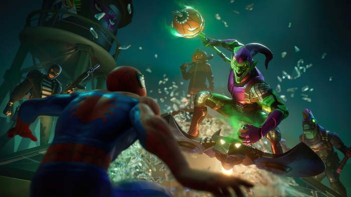 Green Goblin vs. Spider-Man in Fortnite 4K