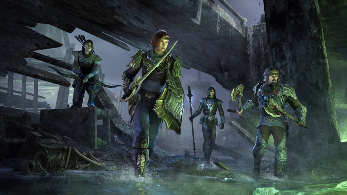 The Elder Scrolls Online party in ruins