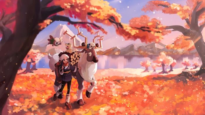 Akari and Wyrdeer from Pokemon Legends Arceus 4K