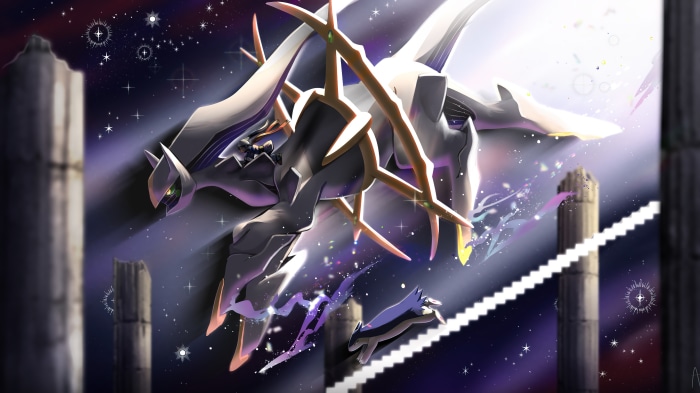 arceus, gawr gura, pokemon legends arceus, nintendo, game, 4k, HD