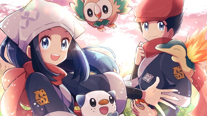 Pokemon Legends Arceus Dawn, Lucas, and Starters 4K