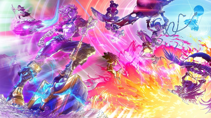 Vi and Jinx from League of Legends in Fortnite 4K