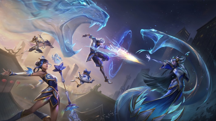Porcelain Lux, Ezreal, Amumu, Kindred, and Lissandra from League of Legends 4K