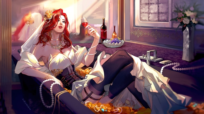 Miss Fortune from League of Legends, Bride of Sin, 4K