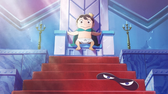 Bojji from Ranking of Kings on a throne