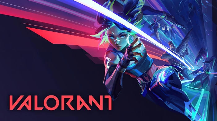 Valorant Neon and other agents in a futuristic setting 4K
