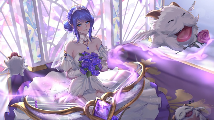 Sona from League of Legends Crystal Rose Artwork