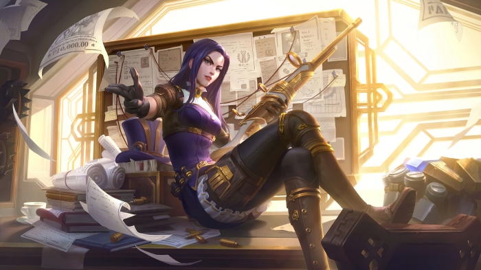 Caitlyn from League of Legends with rifle