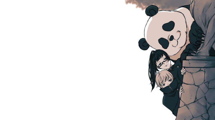 Panda from Jujutsu Kaisen with Maki Zenin and Toge Inumaki