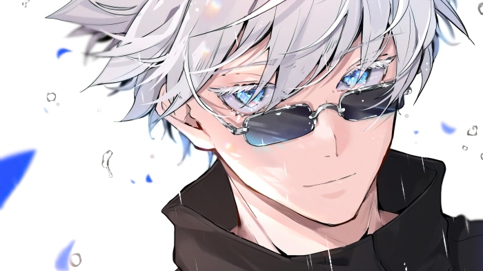 Satoru Gojo from Jujutsu Kaisen wearing glasses 4K