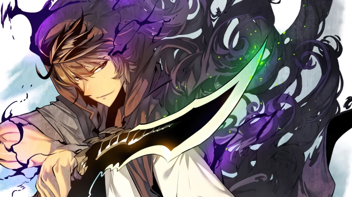Sung Jinwoo from Solo Leveling with a dagger