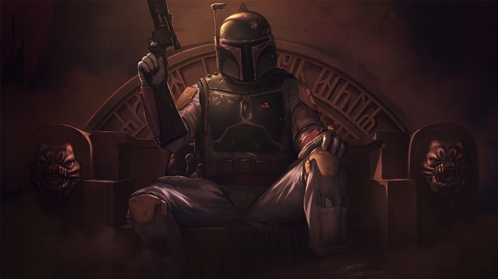 Boba Fett on the throne from The Book of Boba Fett 4K