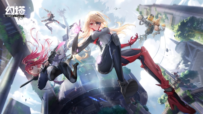 Tower of Fantasy Characters in Dynamic Action Scene