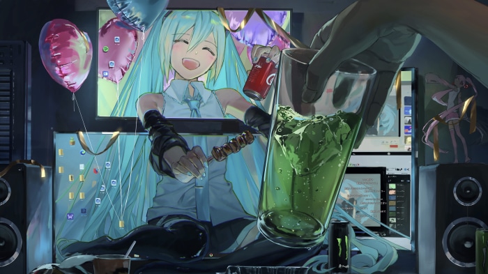 Hatsune Miku virtual date 4K