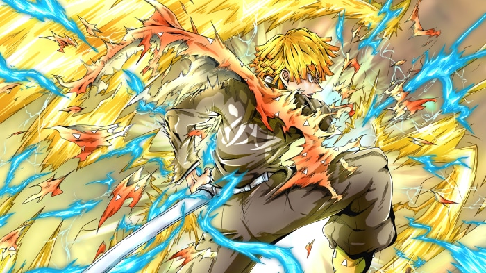 Zenitsu Agatsuma from Demon Slayer 4K