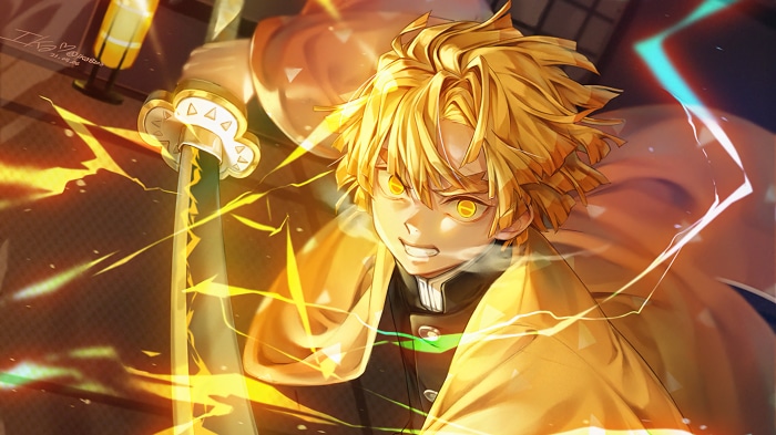 Zenitsu Agatsuma from Demon Slayer 4K