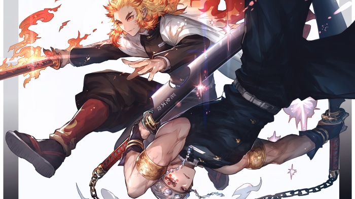 Tengen Uzui and Kyojuro Rengoku from Demon Slayer